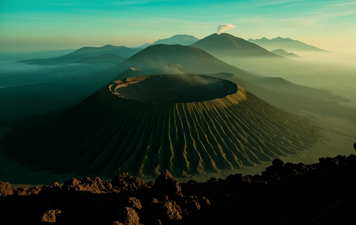 Indonesian volcanic landscape